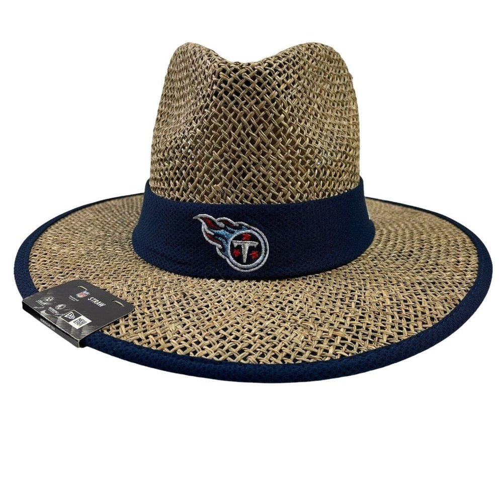 Tennessee Titans NFL New Era Official On Field Training Straw Bucket Hat OSFM